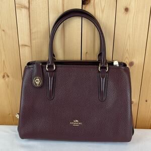 Coach Brooklyn Carryall Shoulder Bag G1621-56839 - Plum, about 12 x 4 "